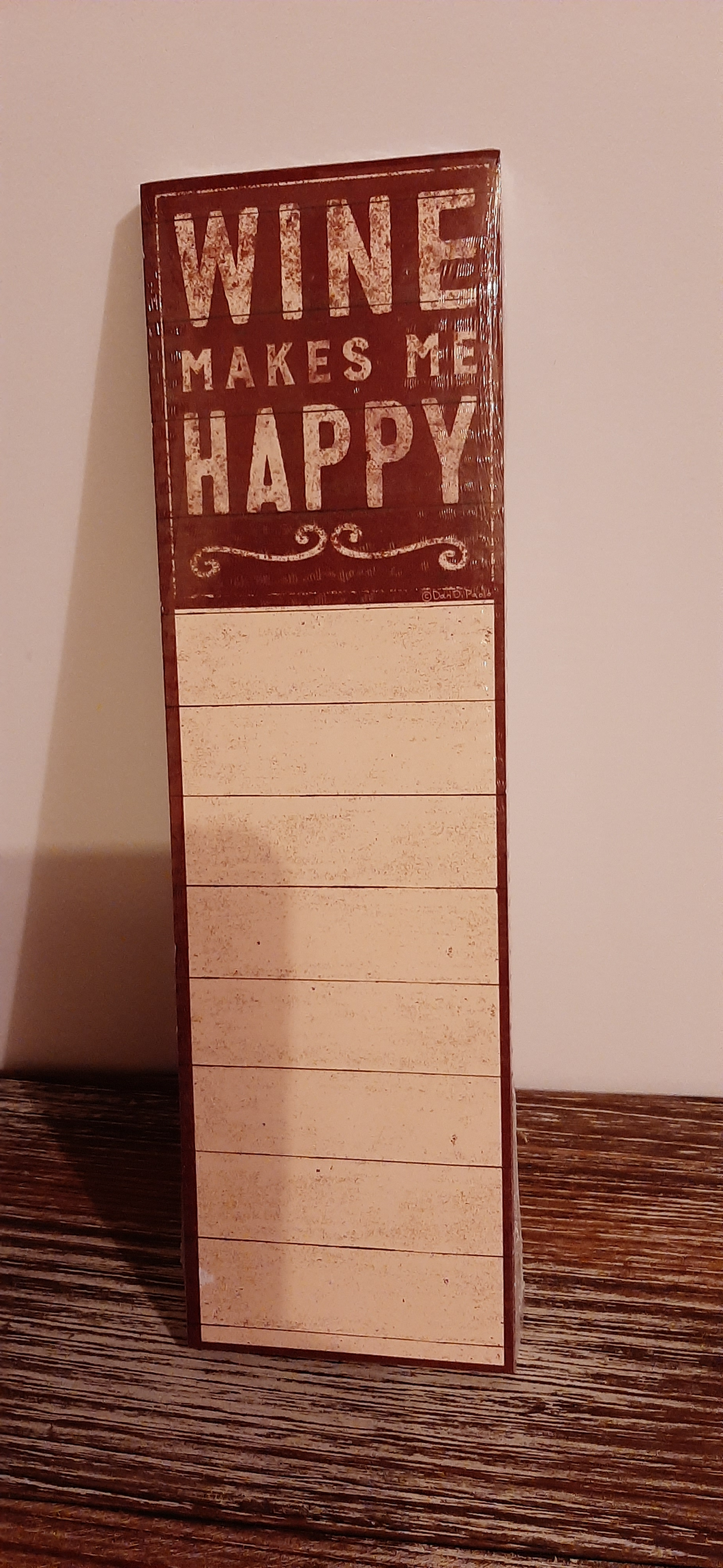 Notepad small wine happy