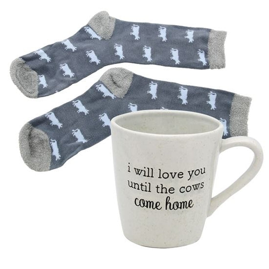 Coffee mug sock set