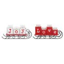 Joy / Love sleigh tea light holder