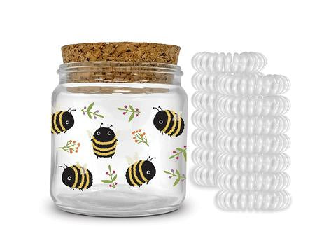 Buzzy Bee hair tie jar
